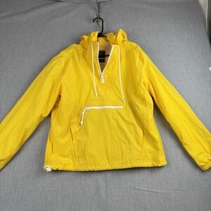 Abercrombie & Fitch Women's M Medium Bright Yellow Skater‎ Windbreaker Hoodie